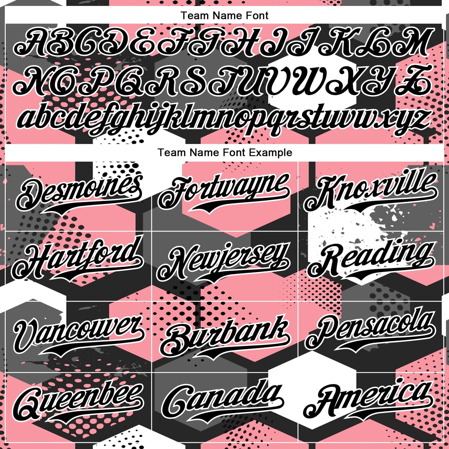 Custom Black Medium Pink-White Geometric Shape Bomber Full-Snap Varsity Letterman Hoodie Jacket view 5