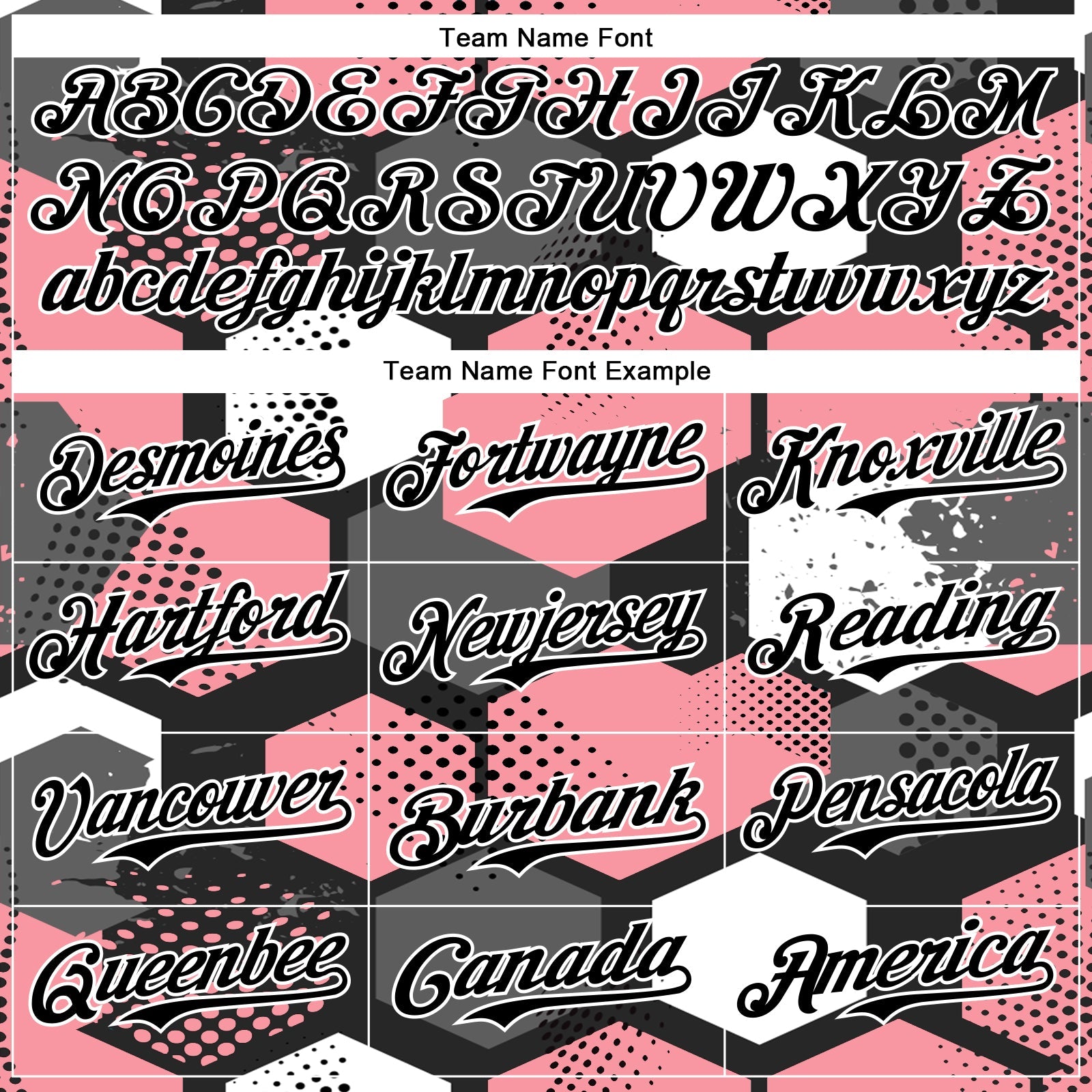 Custom Black Medium Pink-White Geometric Shape Bomber Full-Snap Varsity Letterman Hoodie Jacket view 5
