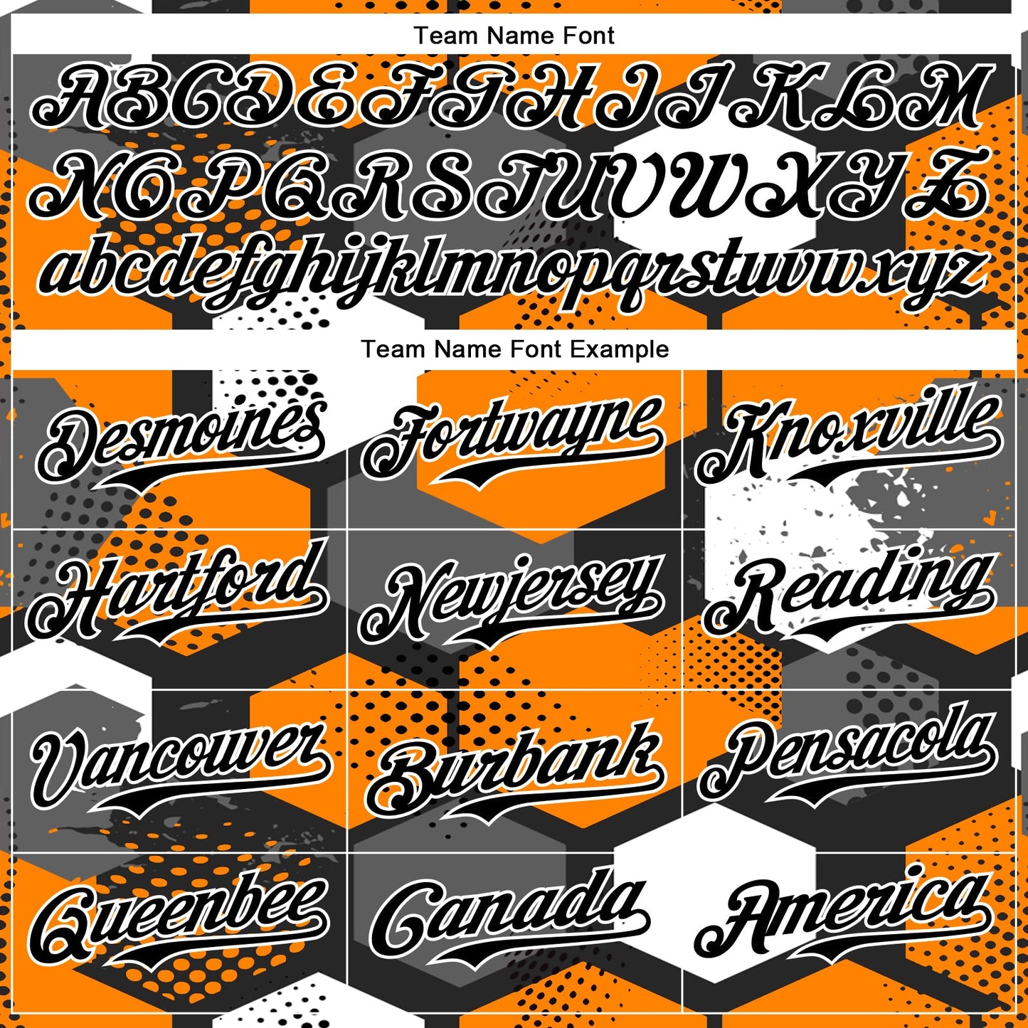 Custom Black Bay Orange-White Geometric Shape Bomber Full-Snap Varsity Letterman Hoodie Jacket view 5