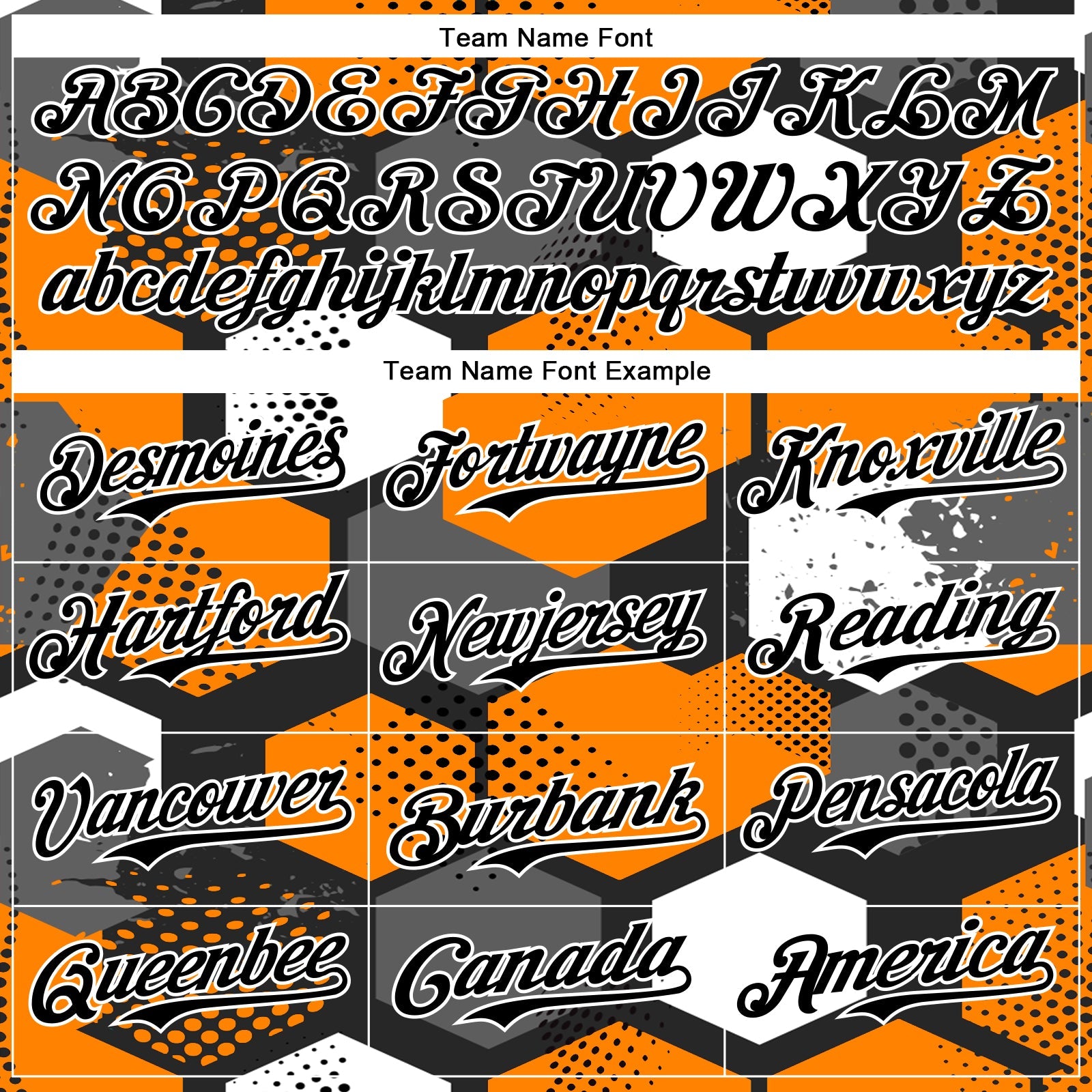 Custom Black Bay Orange-White Geometric Shape Bomber Full-Snap Varsity Letterman Hoodie Jacket view 5