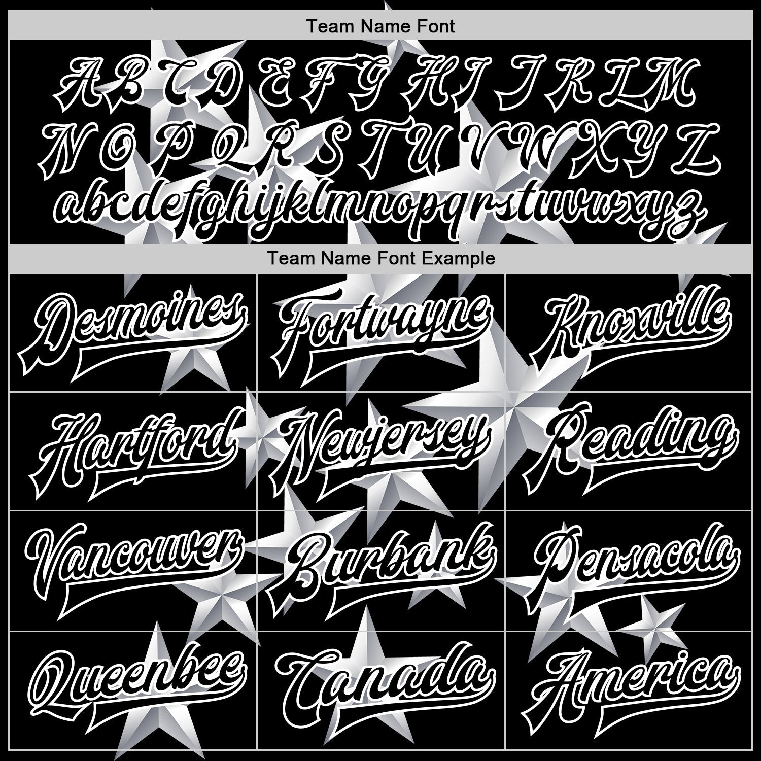Custom Black White Y2K Stars Bomber Full-Snap Varsity Letterman Jacket view 5
