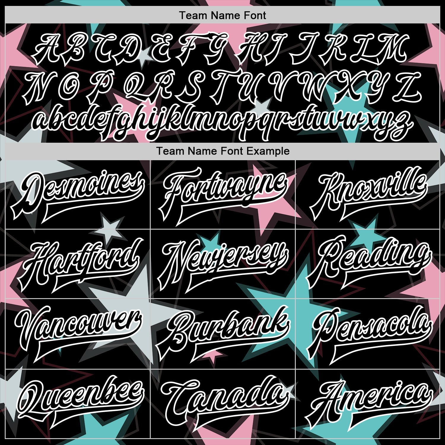 Custom Black White Y2K Stars Bomber Full-Snap Varsity Letterman Jacket view 5
