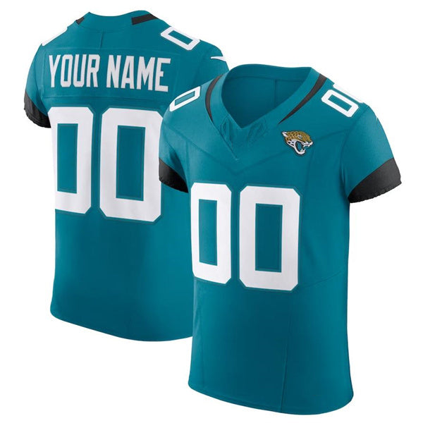Custom J.Jaguars Teal Royal Scarlet Vapor F.U.S.E. Elite  Jersey Stitched American Football Jerseys - Main View