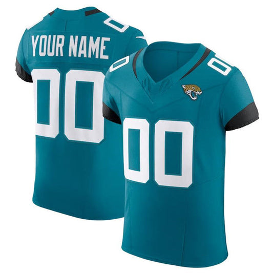 Custom J.Jaguars Teal Royal Scarlet Vapor F.U.S.E. Elite  Jersey Stitched American Football Jerseys - Main View