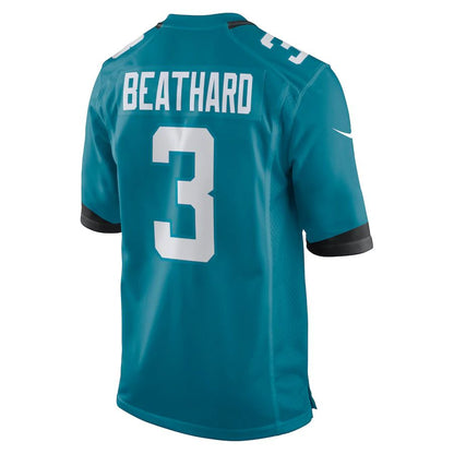 J.Jaguars #3 C.J. Beathard Teal Game Jersey Stitched American Football Jerseys - Main View