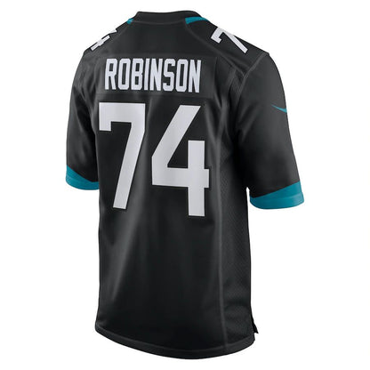 J.Jaguars #74 Cam Robinson Black Game Jersey Stitched American Football Jerseys - Main View
