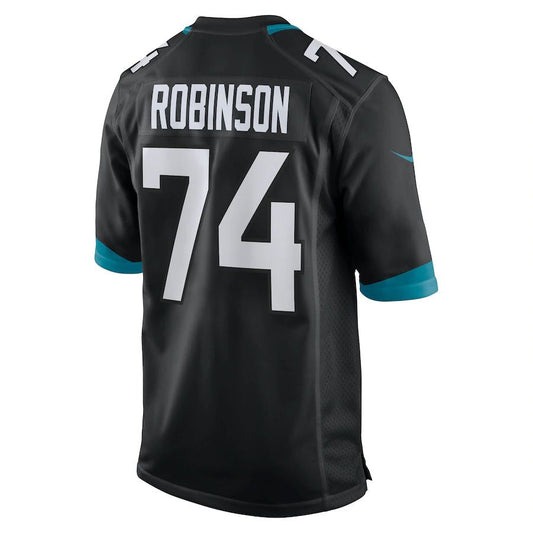 J.Jaguars #74 Cam Robinson Black Game Jersey Stitched American Football Jerseys - Main View