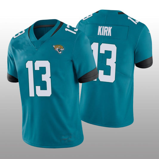 J.Jaguars #13 Christian Kirk 2022 London Games Teal Vapor Limited Jersey Stitched American Football Jerseys - Main View