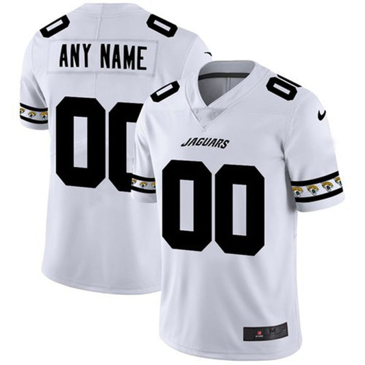 Custom J.Jaguars White Team Logo Vapor Limited Jersey Stitched American Football Jerseys - Main View
