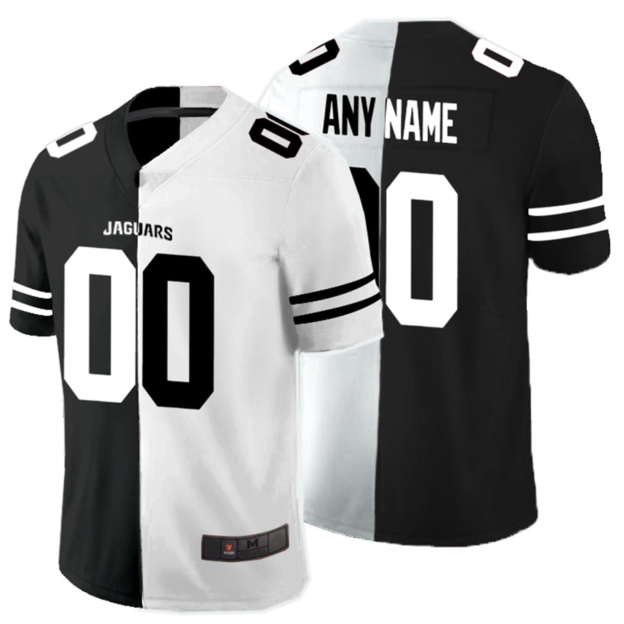 Custom J.Jaguars  Black And White Split Vapor Untouchable Limited Jersey Stitched American Football Jerseys - Main View