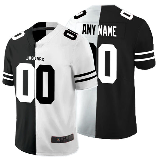 Custom J.Jaguars  Black And White Split Vapor Untouchable Limited Jersey Stitched American Football Jerseys - Main View