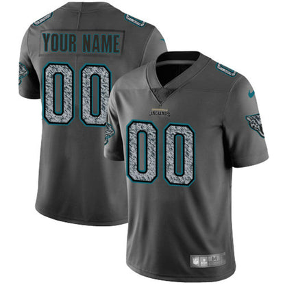 Custom J.Jaguars Gray Static Vapor Untouchable Limited Jersey Stitched American Football Jerseys - Main View