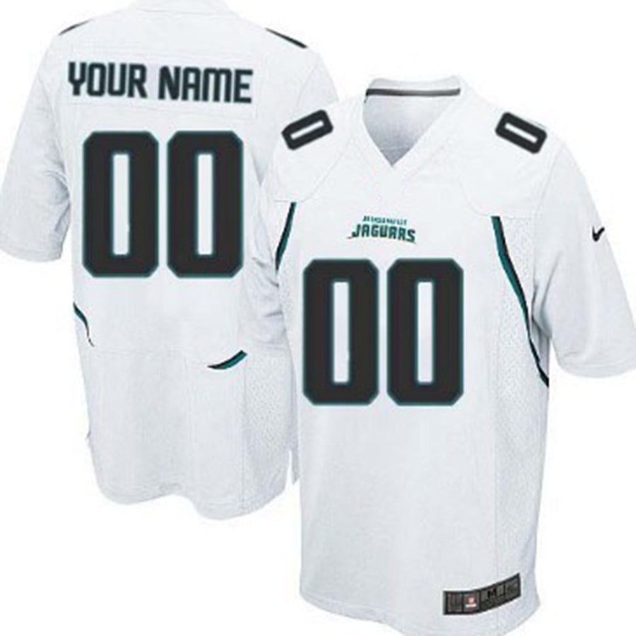 Custom J.Jaguars White Game Jersey Stitched American Football Jerseys - Main View