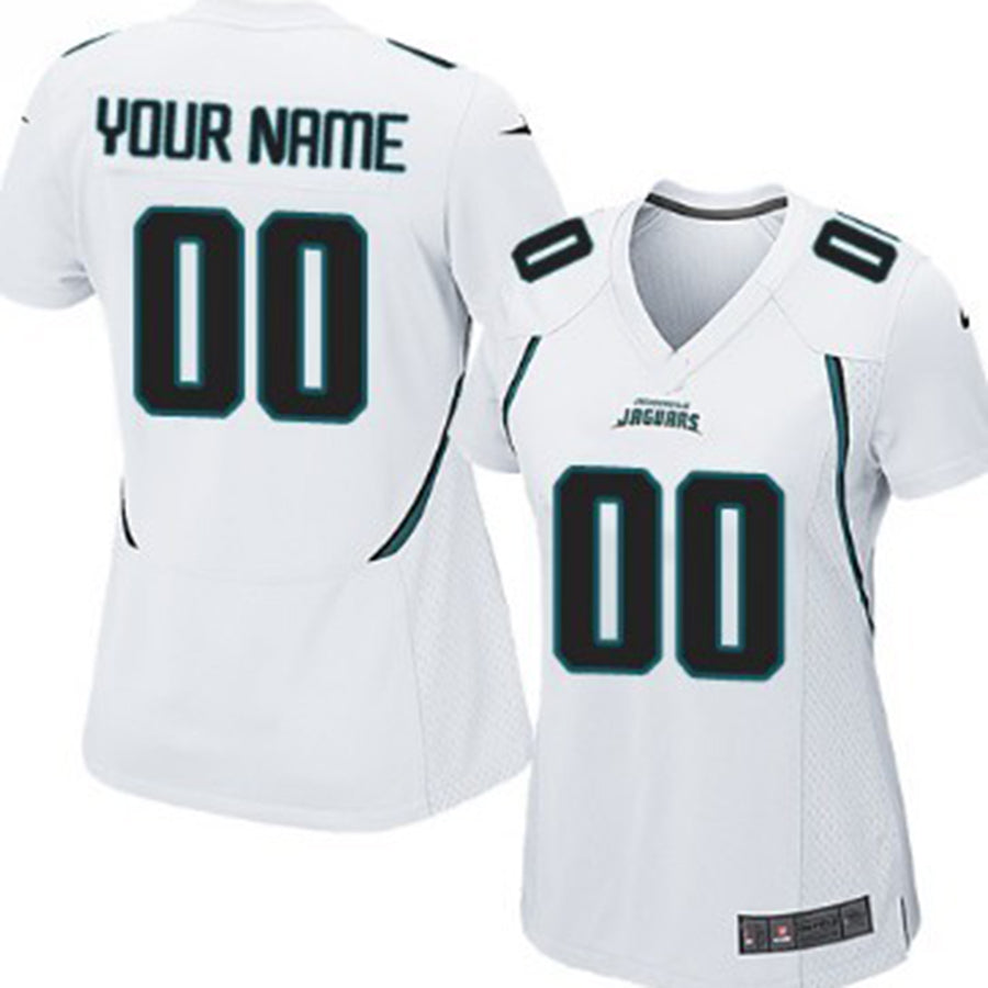 Custom J.Jaguars White Limited Jersey Stitched American Football Jerseys - Main View