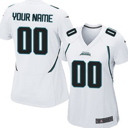 Custom J.Jaguars White Limited Jersey Stitched American Football Jerseys - Main View