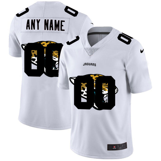 Custom J.Jaguars White Team Big Logo Vapor Untouchable Limited Jersey Stitched American Football Jerseys - Main View