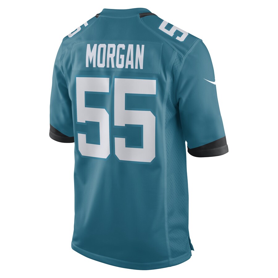 J.Jaguars #55 Grant Morgan Teal Game Player Jersey Stitched American Football Jerseys - Main View