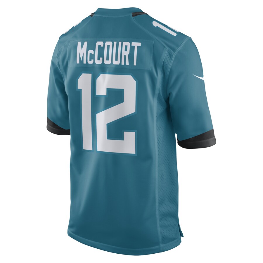 J.Jaguars #12 James McCourt Teal Game Player Jersey Stitched American Football Jerseys - Main View