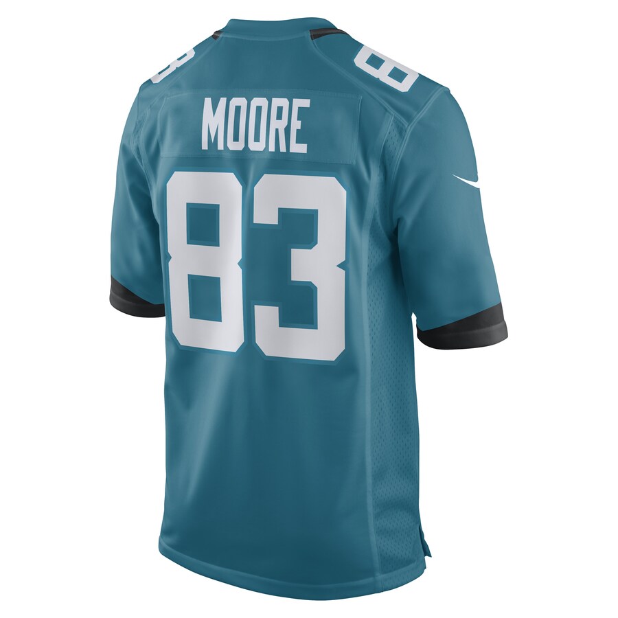 J.Jaguars #83 Jaylon Moore Teal Game Player Jersey Stitched American Football Jerseys - Main View