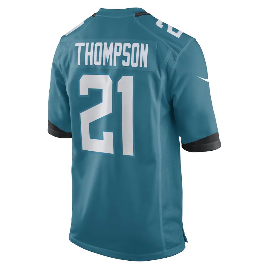 J.Jaguars #21 Josh Thompson Teal Game Player Jersey Stitched American Football Jerseys - Main View