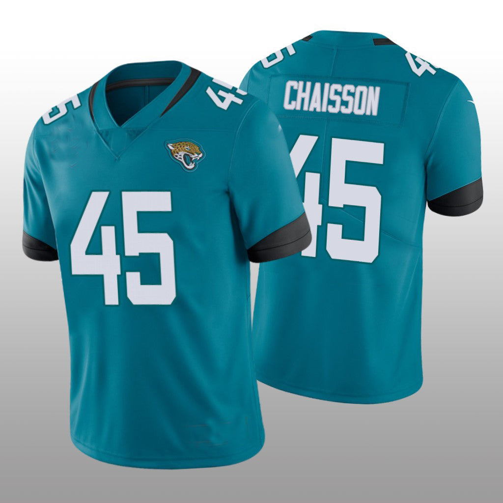 J.Jaguars #45 K'Lavon Chaisson 2022 London Games Teal Vapor Limited Jersey Stitched American Football Jerseys - Main View