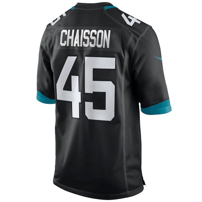 J.Jaguars #45 K'Lavon Chaisson Black Game Jersey Stitched American Football Jerseys - Main View