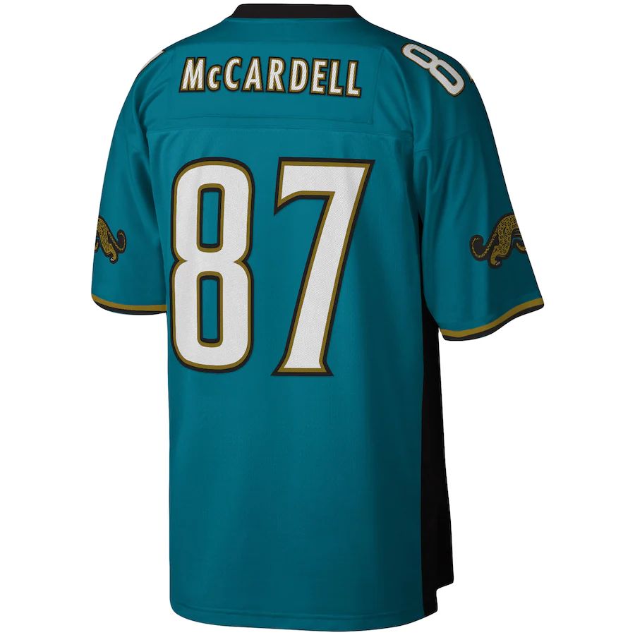 J.Jaguars #87 Keenan McCardell Mitchell & Ness Teal Legacy Replica Jersey Stitched American Football Jerseys - Main View