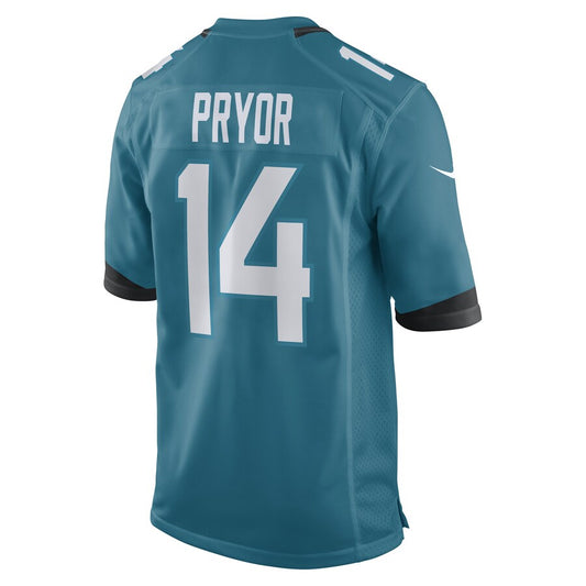 J.Jaguars #14 Kendric Pryor Teal Game Player Jersey Stitched American Football Jerseys - Main View