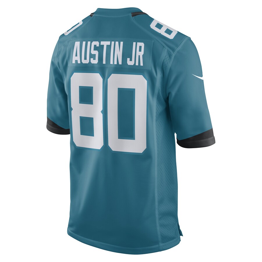 J.Jaguars #80 Kevin Austin Jr. Teal Game Player Jersey Stitched American Football Jerseys - Main View