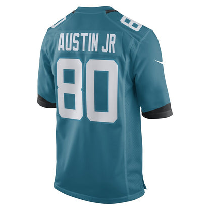 J.Jaguars #80 Kevin Austin Jr. Teal Game Player Jersey Stitched American Football Jerseys - Main View