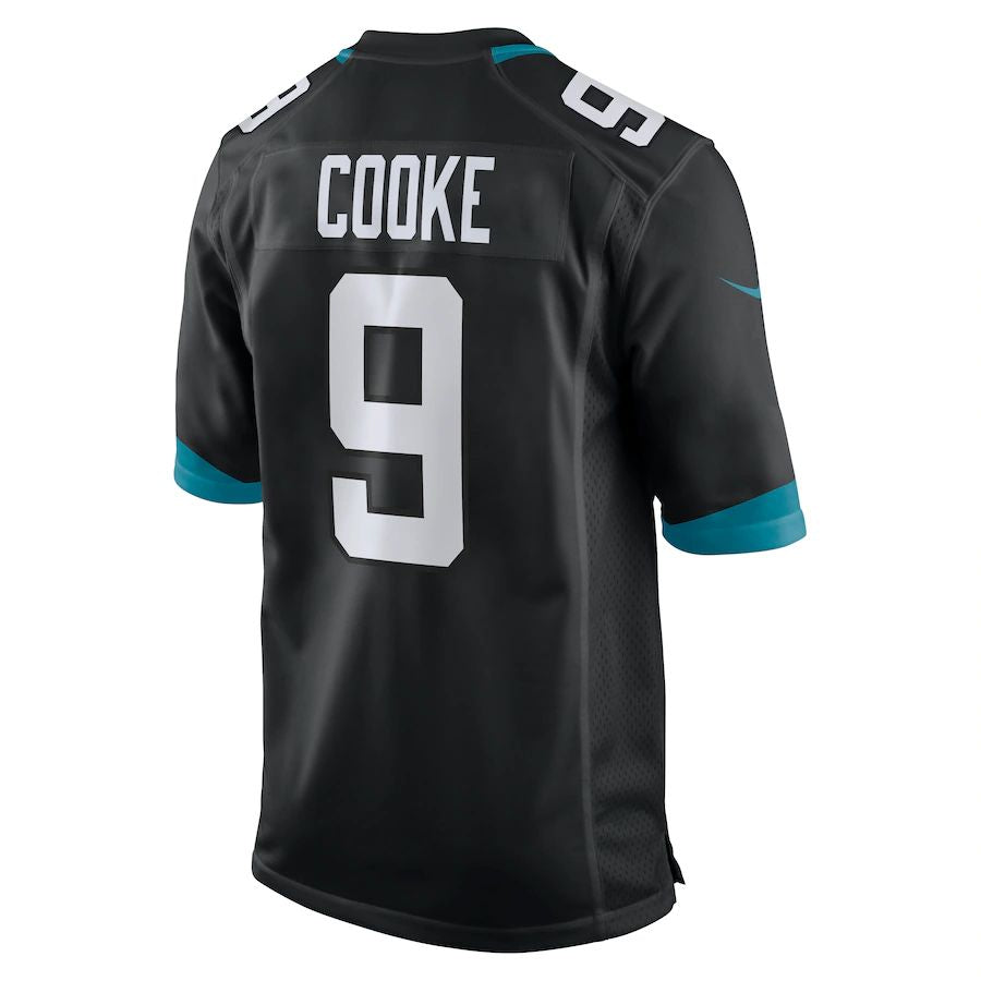 J.Jaguars #9 Logan Cooke Black Game Jersey Stitched American Football Jerseys - Main View