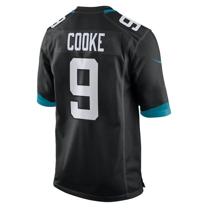 J.Jaguars #9 Logan Cooke Black Game Jersey Stitched American Football Jerseys - Main View