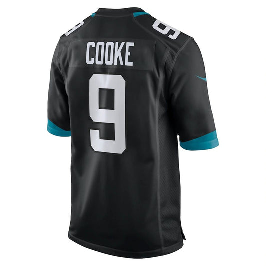 J.Jaguars #9 Logan Cooke Black Game Jersey Stitched American Football Jerseys - Main View