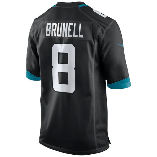 J.Jaguars #8 Mark Brunell Black Game Retired Player Jersey Stitched American Football Jerseys - Main View