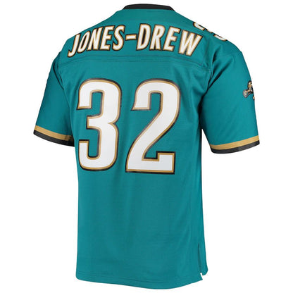 J.Jaguars #32 Maurice Jones-Drew Mitchell & Ness Teal Legacy Replica Jersey Stitched American Football Jerseys - Main View