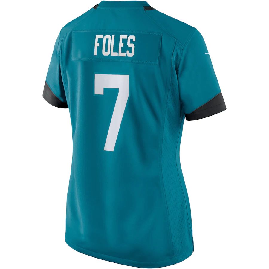 J.Jaguars #7 Nick Foles Teal Game Player Jersey Stitched American Football Jerseys - Main View