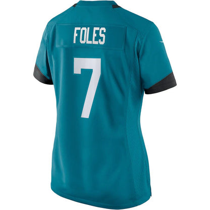J.Jaguars #7 Nick Foles Teal Game Player Jersey Stitched American Football Jerseys - Main View