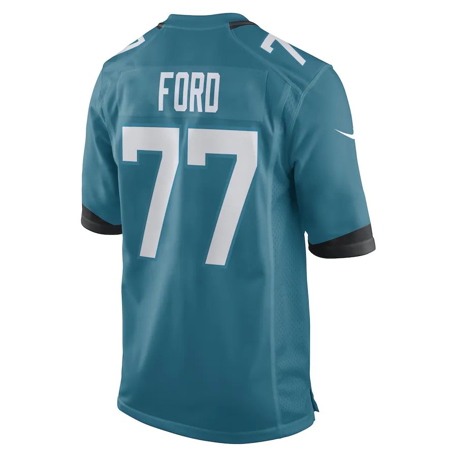 J.Jaguars #77 Nick Ford Teal Game Player Jersey Stitched American Football Jerseys - Main View