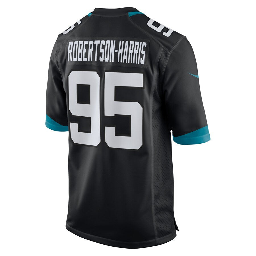 J.Jaguars #95 Roy Robertson-Harris Black Game Jersey Stitched American Football Jerseys - Main View