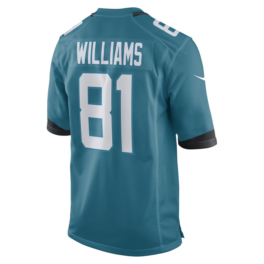 J.Jaguars #81 Seth Williams Teal Game Player Jersey Stitched American Football Jerseys - Main View