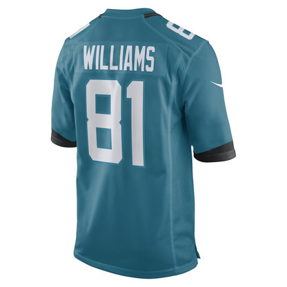J.Jaguars #81 Seth Williams Teal Game Player Jersey Stitched American Football Jerseys - Main View