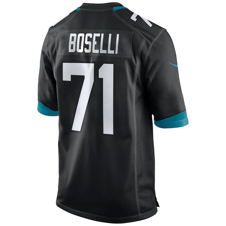 J.Jaguars #71 Tony Boselli Black Game Retired Player Jersey Stitched American Football Jerseys - Main View