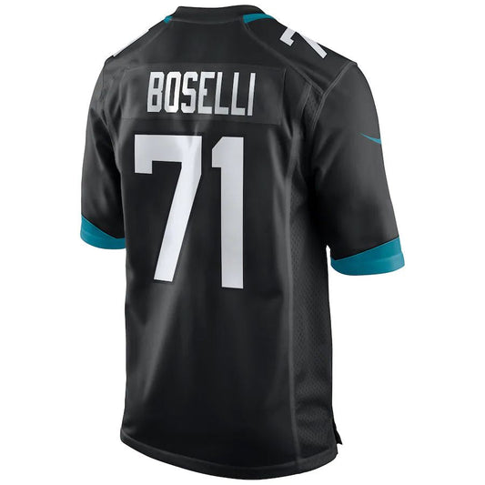 J.Jaguars #71 Tony Boselli Black Game Retired Player Jersey Stitched American Football Jerseys - Main View