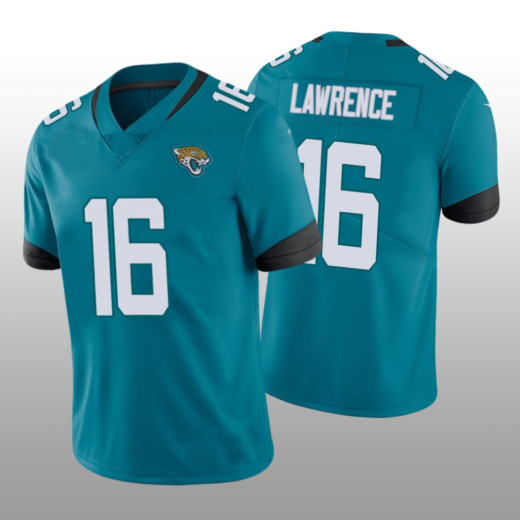 J.Jaguars #16 Trevor Lawrence 2022 London Games Teal Vapor Limited Jersey Stitched American Football Jerseys - Main View