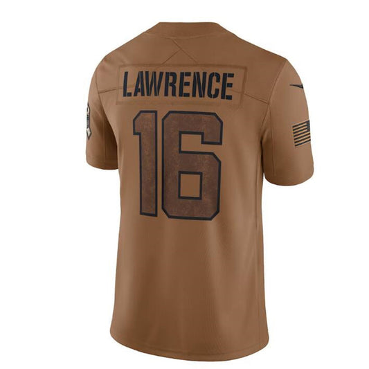 J.Jaguars #16 Trevor Lawrence Brown 2023 Salute To Service Limited Jersey Stitched American Football Jerseys - Main View