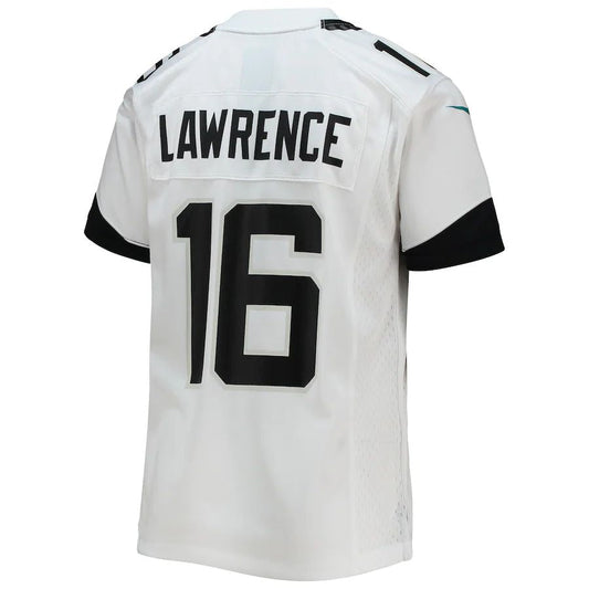 J.Jaguars #16 Trevor Lawrence White Game Jersey Stitched American Football Jerseys - Main View