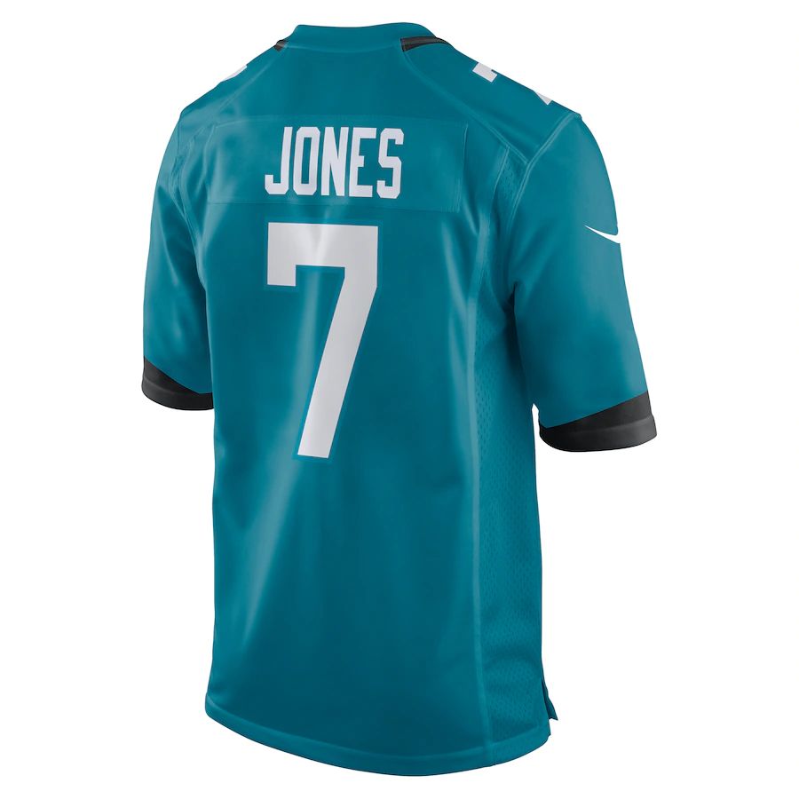 J.Jaguars #7 Zay Jones Teal Game Jersey Stitched American Football Jerseys - Main View