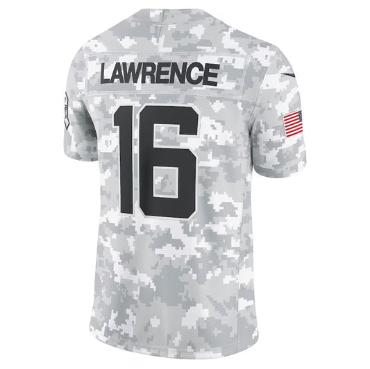 J.Jaguars #16 Trevor Lawrence Arctic Camo 2024 Salute to Service Limited Stitched American Football Jerseys - Main View