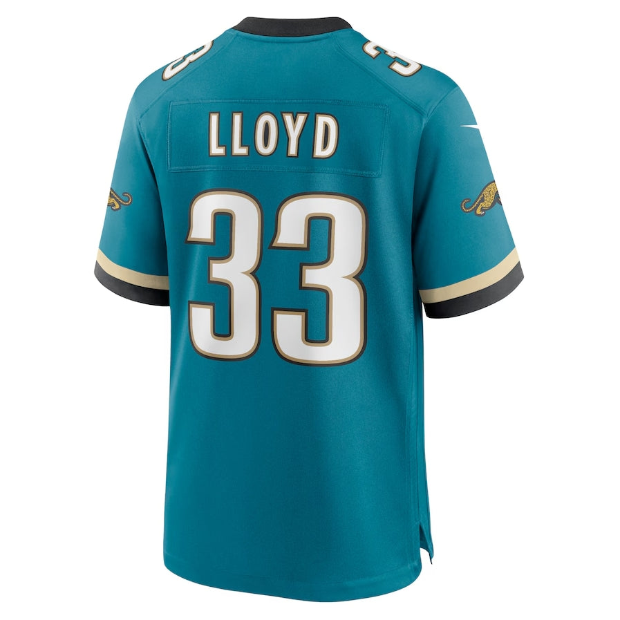 J.Jaguars #33 Devin Lloyd Prowler Throwback Player Game Jersey - Teal Football Jerseys - Main View