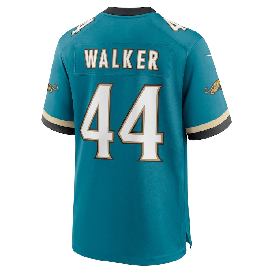 J.Jaguars #44 Travon Walker Prowler Throwback Player Game Jersey - Teal Football Jerseys - Main View